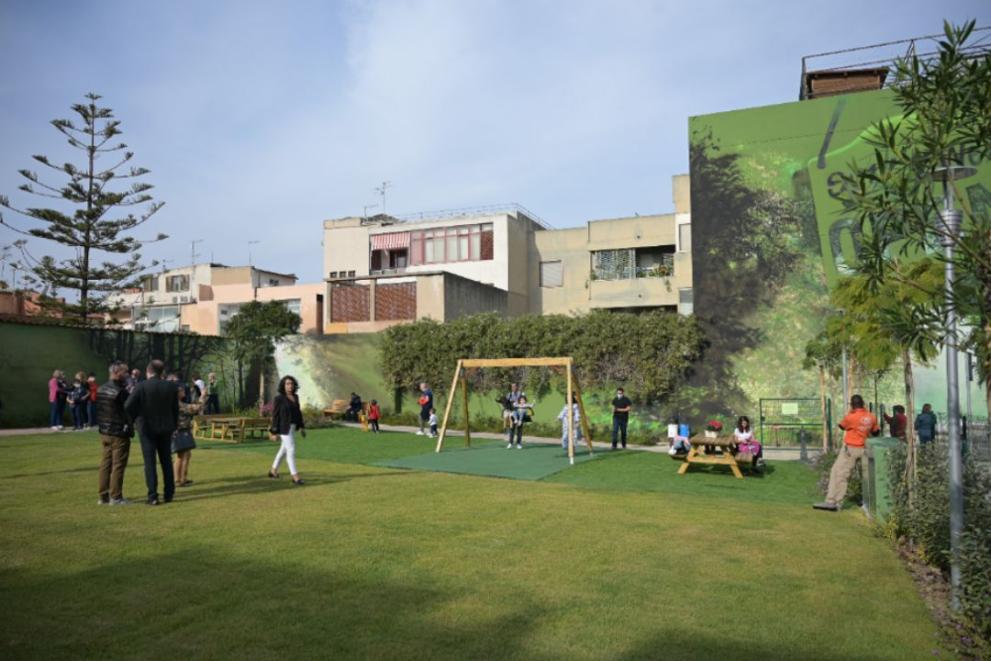 View of the Garden of Via Eroi d’Italia after changes in Cagliari