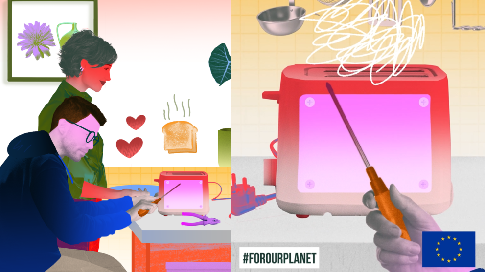 For Our Planet campaign material showing various circular economy ways